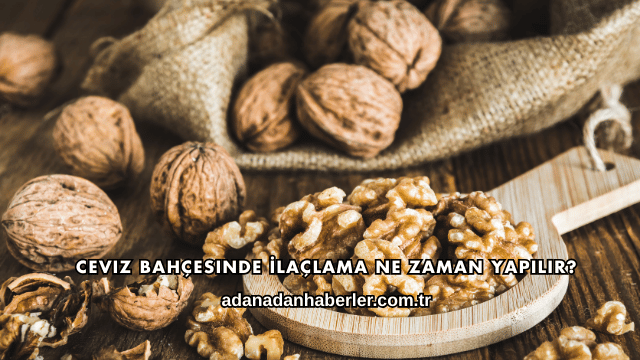 Ceviz Bahçesinde İlaçlama Ne Zaman Yapılır?