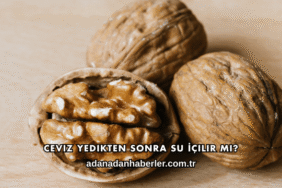 Ceviz Yedikten Sonra Su İçilir mi?